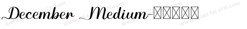 December Medium字体转换